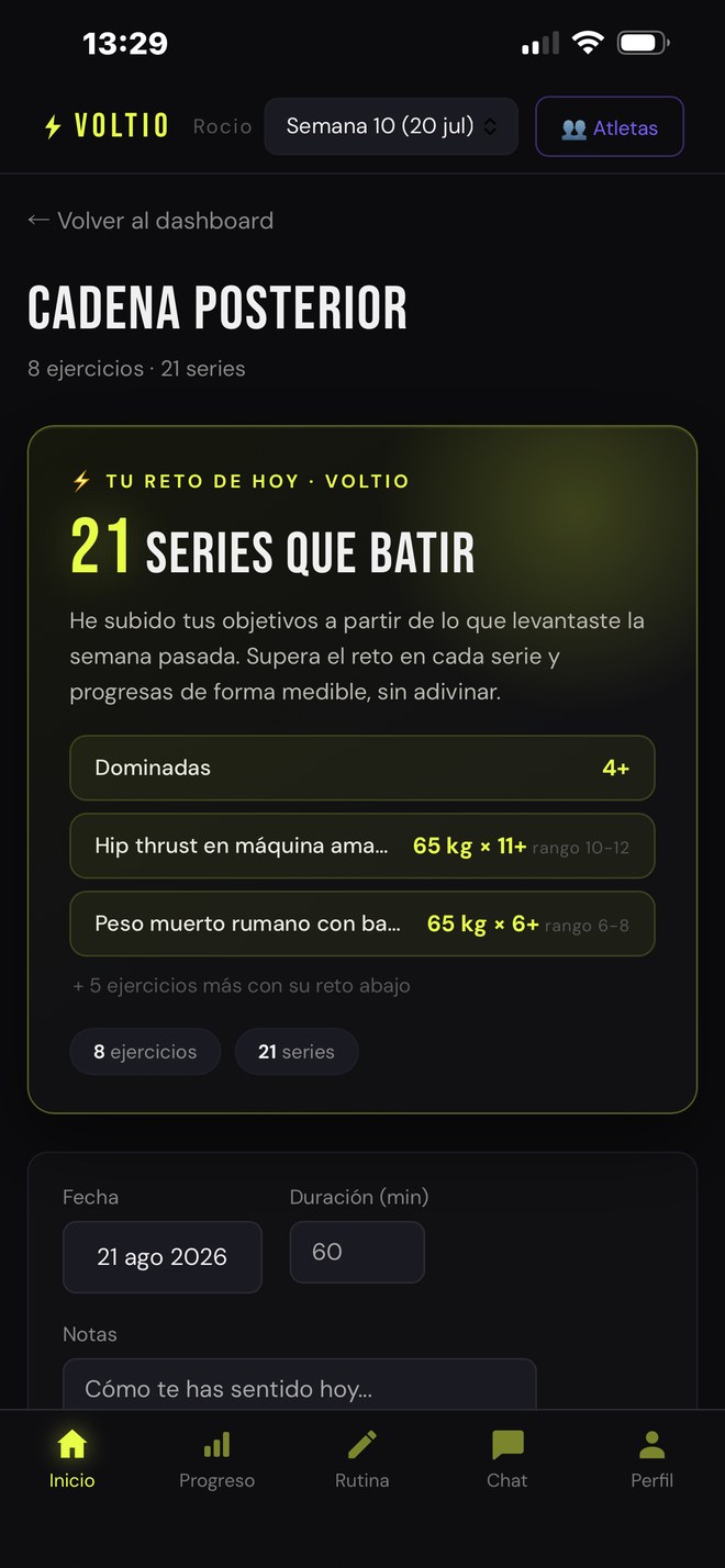 El reto del día en Voltio: las series que batir con el peso exacto de cada una