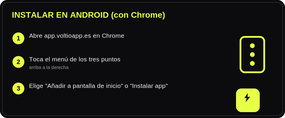 Instalar Voltio en Android